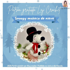 Patrón de muñeco de nieve Snoopy a crochet gratuito
