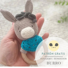Patrón de sonajero burro para crochet gratis