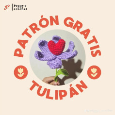 Patrón de Tulipán de Ganchillo Gratis para Principiantes