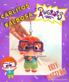 Patrón gratis de amigurumi de Carlitos de Rugrats