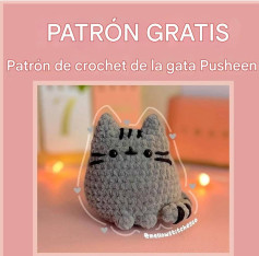 Patrón gratis de crochet de la gata Pusheen para principiantes
