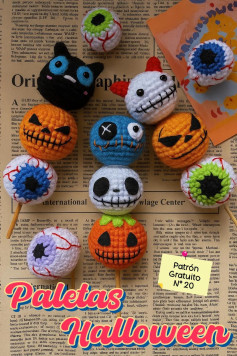 PATRON GRATIS N° 20 - PALETAS HALLOWEEN 🎃