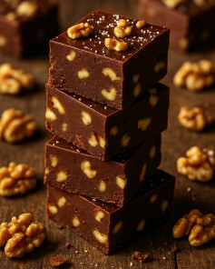 Rich Chocolate Walnut Delight Fudge