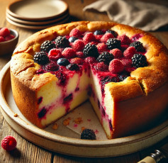 Rustic Berry Bliss: Cream Cheese Swirl Delight