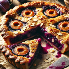 Rustic Plum & Almond Delight Pie