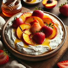 Rustic Ricotta Delight with Roasted Stone Fruits