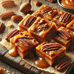 Rustic Salted Caramel Pecan Fudge Delight
