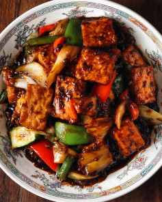 Savory Black Bean Tofu Stir Fry Delight