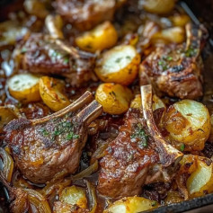 Savory Roasted Lamb Chops with Zesty Potatoes