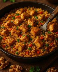 Savory Skillet Chicken and Herb Rice Delight