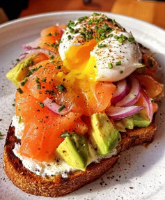 Savory Smoked Salmon and Avocado Breakfast Delight