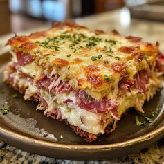 Savory Swiss Reuben Casserole Delight