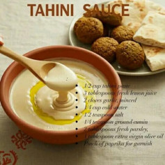 Silky Lebanese Tahini Sauce with Fresh Herbs