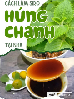 Siro Húng Chanh Thơm Mát Tự Nhiên Tại Nhà