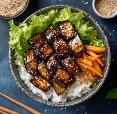 Sizzling Soy Glazed Eggplant Delight
