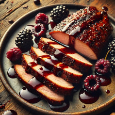 Smoky BBQ Duck with Blackberry-Chipotle Glaze