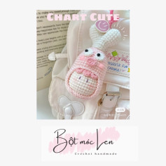 Sød lille hæklet nøglering til tasker og rygsække