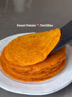 Soft Vegan Sweet Potato Tortillas