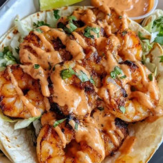 Spicy Bang Bang Shrimp Tacos with Zesty Slaw