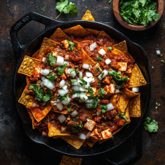 Spicy Chipotle Tofu Chilaquiles Fiesta