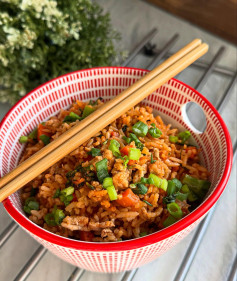 Spicy Gochujang Pork Fried Rice Delight