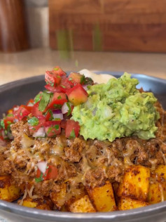 Spicy Taco Potato Bowl with Fresh Guacamole