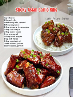 Sticky Asian Garlic Ribs
