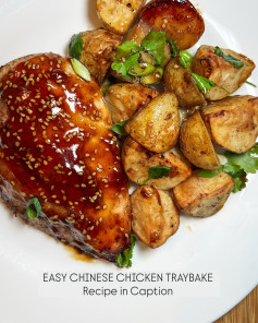 Sticky Sesame Soy Chicken with Spiced Potatoes
