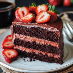 Strawberry Delight Chocolate Layer Cake