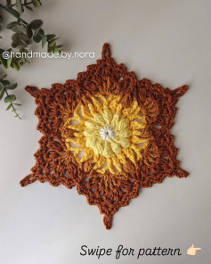 Sunburst Star Crochet Pattern for Home Decoration