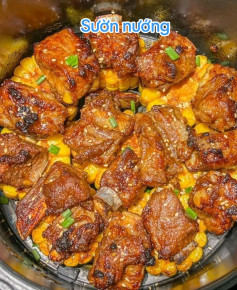 sườn nướng nồi chiên không dầu