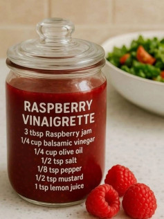 Tangy Raspberry Delight: A Fruity Vinaigrette with Jam