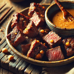 Thai Steak Bites with Spicy Peanut Delight