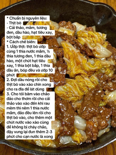 Thịt bò xào cải thảo