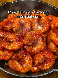 Tôm sốt ngọt cay, chinh phục mọi giác quan