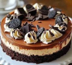 Triple Chocolate Delight with Oreo Crust