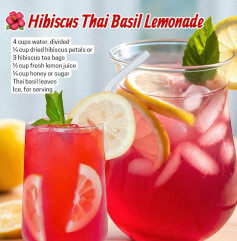 Tropical Hibiscus Basil Lemonade Burst