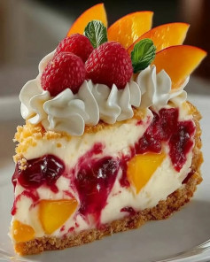 White Chocolate Dream: Oreo Crust and Berry Bliss