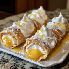 Zesty Lemon Meringue Cannoli Delight