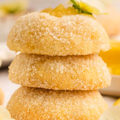 Zesty Lemon Sugar Bliss Cookies with Curd Center