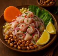 Zesty Peruvian Ceviche with Sweet Potato & Corn
