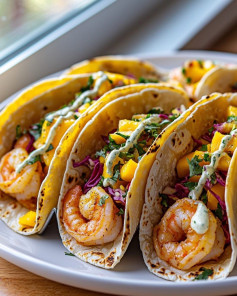 Zesty Shrimp Tacos with Mango Slaw