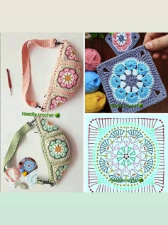 A Arte do Crochê: Bolsas e Quadrados Encantadores