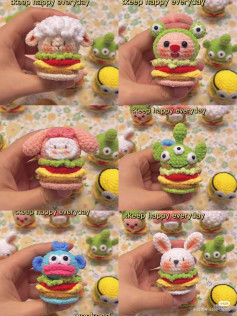Adorable Crochet Animal Burgers for a Happy Crafting Day