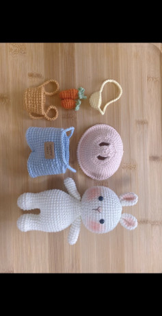 Adorable Crochet Bunny Set with Accessories Pattern