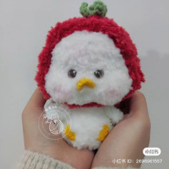 Adorable Crochet Chicken with Red Hat Pattern