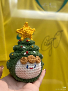 Adorable Crochet Christmas Tree with Star Topper