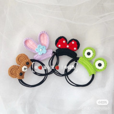 Adorable Crochet Hair Ties with Animal and Character Designs
