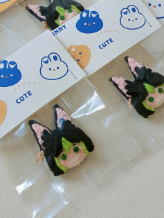 Adorable Handmade Crochet Character with Bunny Ears