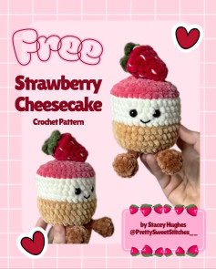 Adorable Strawberry Cheesecake Crochet Pattern for Free